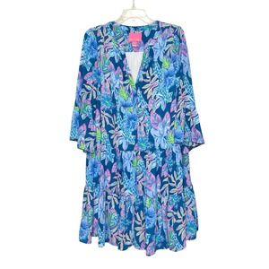 Lilly Pulitzer Gabriel Tiered 3/4 Sleeve Dress Size 12
